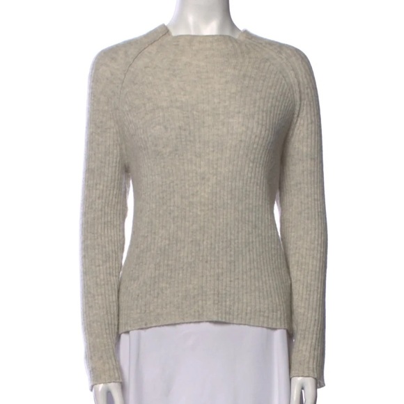 Nili Lotan light grey lightweight cashmere ribbed sweater - Small - Picture 3 of 5